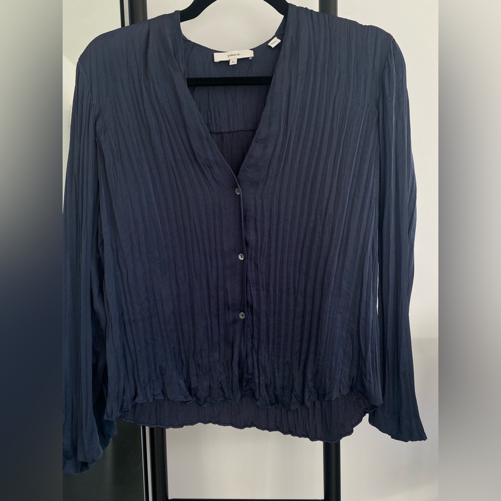 Vince navy blue blouse